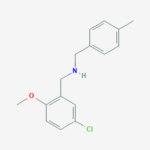 molecular formula C16H18ClNO B499577 N-(5-chloro-2-methoxybenzyl)-N-(4-methylbenzyl)amine 