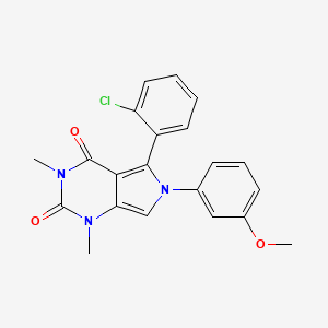 molecular formula C21H18ClN3O3 B4995786 5-(2-chlorophenyl)-6-(3-methoxyphenyl)-1,3-dimethyl-1H-pyrrolo[3,4-d]pyrimidine-2,4(3H,6H)-dione 