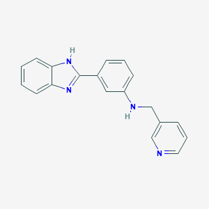 molecular formula C19H16N4 B499579 3-(1H-benzimidazol-2-yl)-N-(3-pyridinylmethyl)aniline CAS No. 881447-85-4