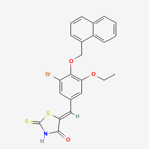 5-[3-bromo-5-ethoxy-4-(1-naphthylmethoxy)benzylidene]-2-thioxo-1,3-thiazolidin-4-one