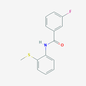 molecular formula C14H12FNOS B4995803 3-fluoro-N-[2-(methylsulfanyl)phenyl]benzamide 