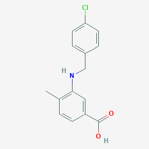 molecular formula C15H14ClNO2 B499582 3-[(4-Chlorobenzyl)amino]-4-methylbenzoic acid 
