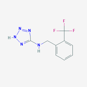 molecular formula C9H8F3N5 B499583 N-[2-(trifluoromethyl)benzyl]-2H-tetrazol-5-amine CAS No. 159709-02-1