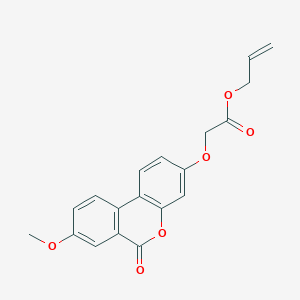 PROP-2-EN-1-YL 2-({8-METHOXY-6-OXO-6H-BENZO[C]CHROMEN-3-YL}OXY)ACETATE