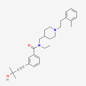 N-ethyl-3-(3-hydroxy-3-methyl-1-butyn-1-yl)-N-({1-[2-(2-methylphenyl)ethyl]-4-piperidinyl}methyl)benzamide