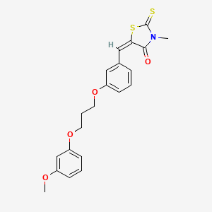 molecular formula C21H21NO4S2 B4995852 (5E)-5-[[3-[3-(3-methoxyphenoxy)propoxy]phenyl]methylidene]-3-methyl-2-sulfanylidene-1,3-thiazolidin-4-one 