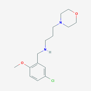 molecular formula C15H23ClN2O2 B499586 N-(5-chloro-2-methoxybenzyl)-N-[3-(4-morpholinyl)propyl]amine 