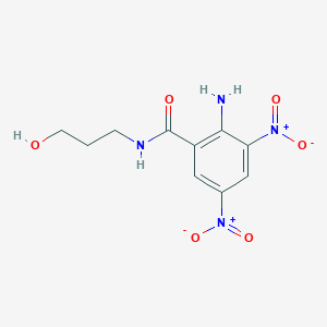 molecular formula C10H12N4O6 B4995887 2-amino-N-(3-hydroxypropyl)-3,5-dinitrobenzamide 