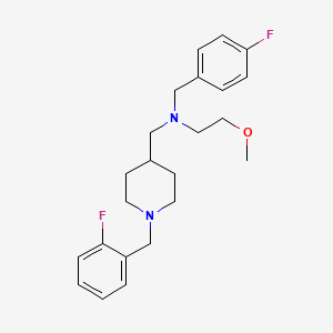 molecular formula C23H30F2N2O B4995893 (4-fluorobenzyl){[1-(2-fluorobenzyl)-4-piperidinyl]methyl}(2-methoxyethyl)amine 