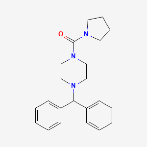 1-(diphenylmethyl)-4-(1-pyrrolidinylcarbonyl)piperazine