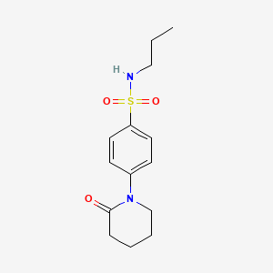 molecular formula C14H20N2O3S B4995909 4-(2-oxo-1-piperidinyl)-N-propylbenzenesulfonamide 