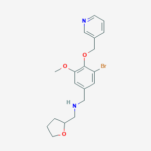 molecular formula C19H23BrN2O3 B499591 N-[3-bromo-5-methoxy-4-(3-pyridinylmethoxy)benzyl]-N-(tetrahydro-2-furanylmethyl)amine 