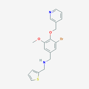 1-[3-bromo-5-methoxy-4-(pyridin-3-ylmethoxy)phenyl]-N-(thiophen-2-ylmethyl)methanamine