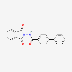 molecular formula C21H14N2O3 B4995925 N-(1,3-dioxo-1,3-dihydro-2H-isoindol-2-yl)-4-biphenylcarboxamide 