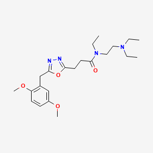 N-[2-(diethylamino)ethyl]-3-[5-(2,5-dimethoxybenzyl)-1,3,4-oxadiazol-2-yl]-N-ethylpropanamide