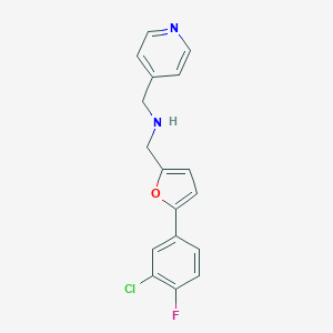 1-[5-(3-chloro-4-fluorophenyl)furan-2-yl]-N-(pyridin-4-ylmethyl)methanamine