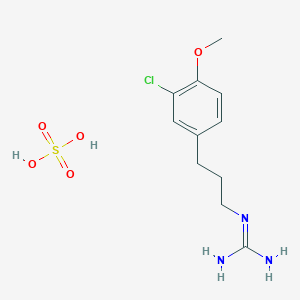 molecular formula C11H18ClN3O5S B4995933 2-[3-(3-chloro-4-methoxyphenyl)propyl]guanidine;sulfuric acid 