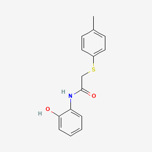 molecular formula C15H15NO2S B4995939 N-(2-hydroxyphenyl)-2-[(4-methylphenyl)thio]acetamide 