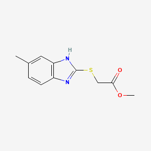 molecular formula C11H12N2O2S B4995957 methyl [(5-methyl-1H-benzimidazol-2-yl)sulfanyl]acetate 