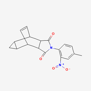 4-(4-methyl-2-nitrophenyl)-4-azatetracyclo[5.3.2.0~2,6~.0~8,10~]dodec-11-ene-3,5-dione