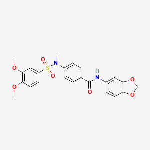 N-1,3-benzodioxol-5-yl-4-[[(3,4-dimethoxyphenyl)sulfonyl](methyl)amino]benzamide