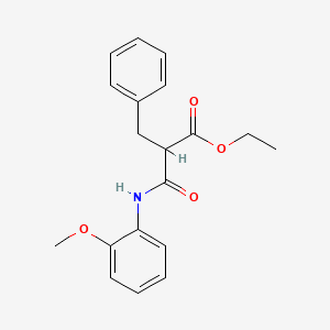 molecular formula C19H21NO4 B4995985 Ethyl 2-[(2-methoxyphenyl)carbamoyl]-3-phenylpropanoate 