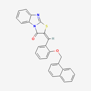 (2E)-2-[2-(naphthalen-1-ylmethoxy)benzylidene][1,3]thiazolo[3,2-a]benzimidazol-3(2H)-one