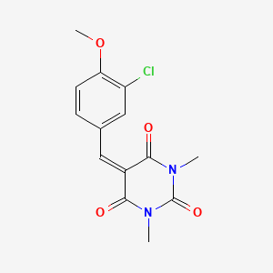 5-(3-chloro-4-methoxybenzylidene)-1,3-dimethylpyrimidine-2,4,6(1H,3H,5H)-trione