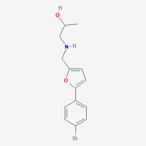 molecular formula C14H16BrNO2 B499600 1-({[5-(4-Bromophenyl)furan-2-yl]methyl}amino)propan-2-ol 
