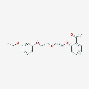 molecular formula C20H24O5 B4996001 1-(2-{2-[2-(3-ethoxyphenoxy)ethoxy]ethoxy}phenyl)ethanone 