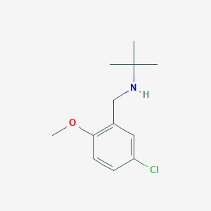 molecular formula C12H18ClNO B499601 N-(tert-butyl)-N-(5-chloro-2-methoxybenzyl)amine 