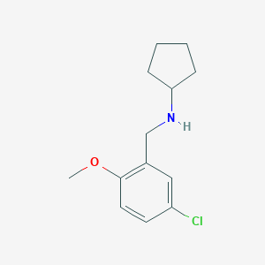 molecular formula C13H18ClNO B499602 N-(5-chloro-2-methoxybenzyl)cyclopentanamine 