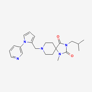 3-isobutyl-1-methyl-8-{[1-(3-pyridinyl)-1H-pyrrol-2-yl]methyl}-1,3,8-triazaspiro[4.5]decane-2,4-dione