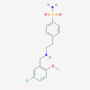 molecular formula C16H19ClN2O3S B499603 4-{2-[(5-Chloro-2-methoxybenzyl)amino]ethyl}benzenesulfonamide 