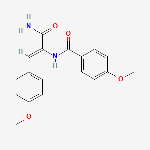 molecular formula C18H18N2O4 B4996034 N-[(Z)-3-amino-1-(4-methoxyphenyl)-3-oxoprop-1-en-2-yl]-4-methoxybenzamide 