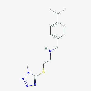 2-[(1-methyl-1H-tetrazol-5-yl)sulfanyl]-N-[4-(propan-2-yl)benzyl]ethanamine