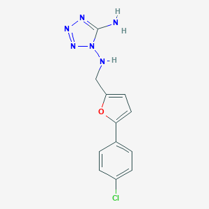 molecular formula C12H11ClN6O B499607 1-N-[[5-(4-chlorophenyl)furan-2-yl]methyl]tetrazole-1,5-diamine CAS No. 881439-80-1