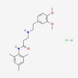 molecular formula C22H31ClN2O3 B4996073 N~3~-[2-(3,4-dimethoxyphenyl)ethyl]-N~1~-mesityl-beta-alaninamide hydrochloride 