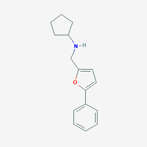 molecular formula C16H19NO B499609 N-[(5-phenylfuran-2-yl)methyl]cyclopentanamine 