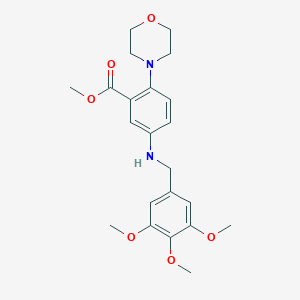 Methyl 2-(4-morpholinyl)-5-[(3,4,5-trimethoxybenzyl)amino]benzoate