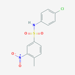 molecular formula C13H11ClN2O4S B4996103 N-(4-chlorophenyl)-4-methyl-3-nitrobenzenesulfonamide 