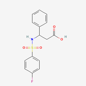 3-[(4-Fluorophenyl)sulfonylamino]-3-phenylpropanoic acid