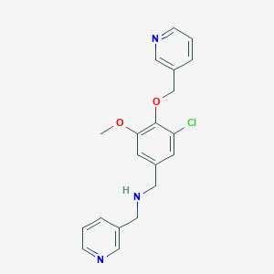 molecular formula C20H20ClN3O2 B499613 1-[3-chloro-5-methoxy-4-(pyridin-3-ylmethoxy)phenyl]-N-(pyridin-3-ylmethyl)methanamine 