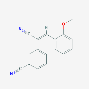 3-[(E)-1-cyano-2-(2-methoxyphenyl)ethenyl]benzonitrile