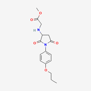 Methyl 2-[[2,5-dioxo-1-(4-propoxyphenyl)pyrrolidin-3-yl]amino]acetate