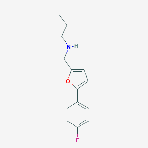 molecular formula C14H16FNO B499617 N-{[5-(4-fluorophenyl)furan-2-yl]methyl}propan-1-amine 