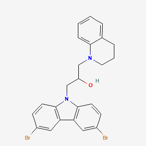 molecular formula C24H22Br2N2O B4996183 1-(3,6-dibromocarbazol-9-yl)-3-(3,4-dihydro-2H-quinolin-1-yl)propan-2-ol 