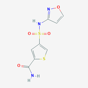 molecular formula C8H7N3O4S2 B4996192 4-(1,2-Oxazol-3-ylsulfamoyl)thiophene-2-carboxamide 