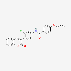 N-[3-chloro-4-(2-oxo-2H-chromen-3-yl)phenyl]-4-propoxybenzamide