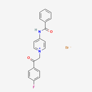 molecular formula C20H16BrFN2O2 B4996202 N-[1-[2-(4-fluorophenyl)-2-oxoethyl]pyridin-1-ium-4-yl]benzamide;bromide 